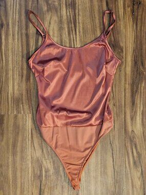 Zara Stretch Satin Tank Bodysuit